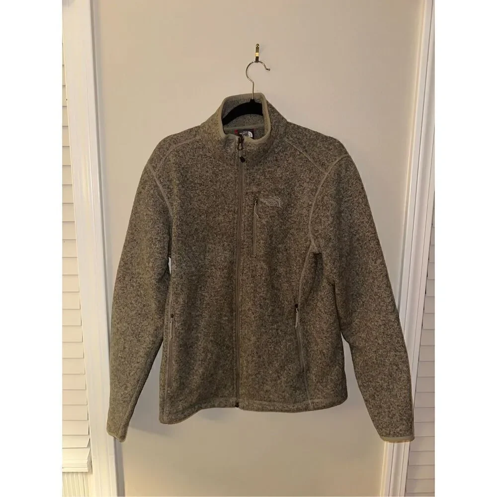 The North Face Men’s Sweater Fleece Quarter Zip, Size Small,  Heather Grey